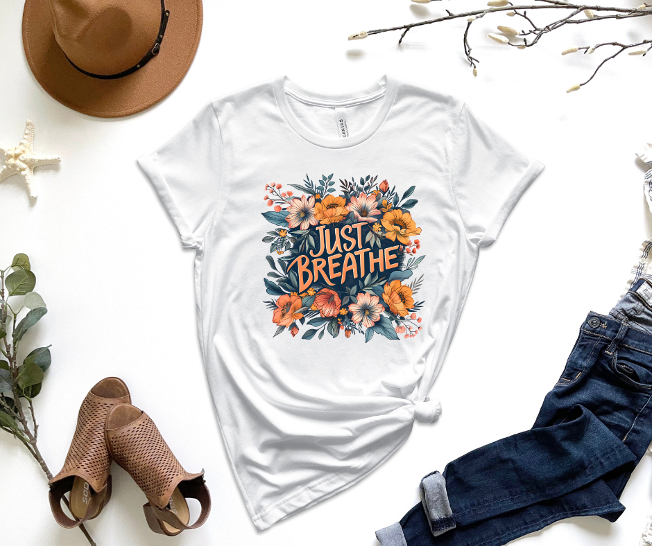 Just Breathe Graphic Tee by Self Love Overflow