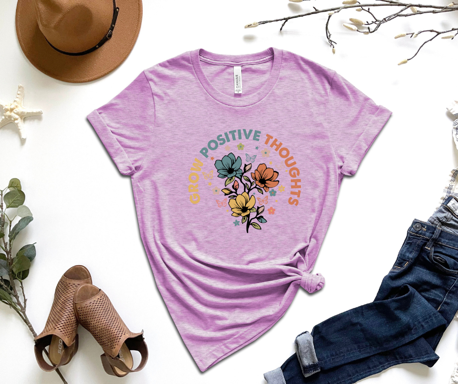 Grow Positive Thoughts Graphic Tee by Self Love Overflow