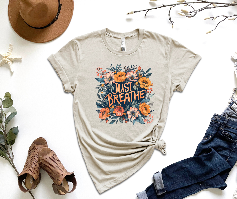 Just Breathe Graphic Tee by Self Love Overflow