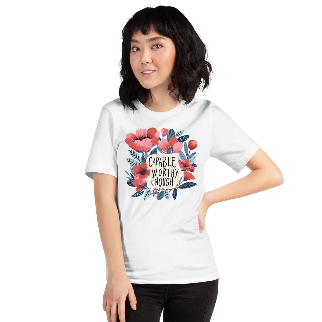 Capable Worthy Enough Graphic Tee by Self Love Overflow