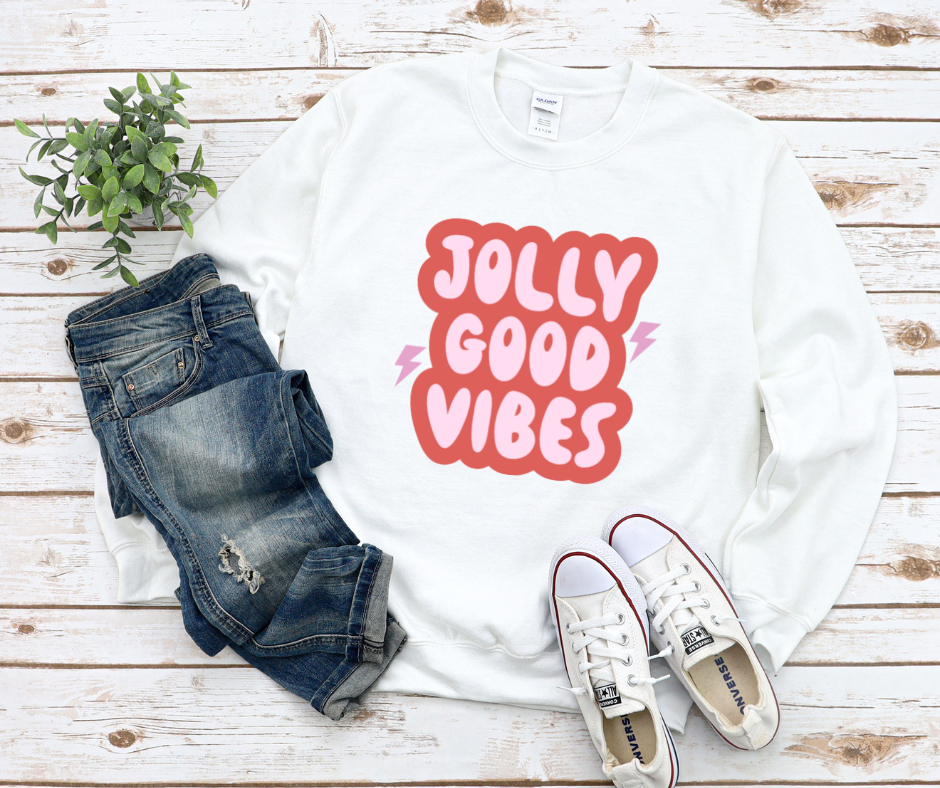 Jolly Good Vibes Sweatshirt by Self Love Overflow
