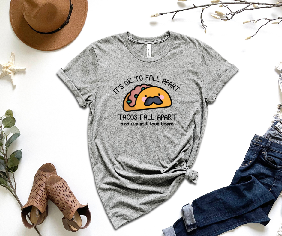 It's Ok To Fall Apart Graphic Tee by Self Love Overflow