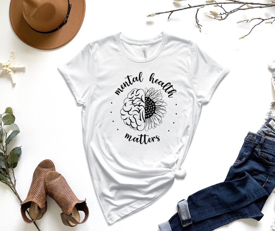 Mental Health Matters Sunflower Graphic Tee by Self Love Overflow