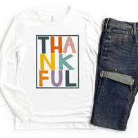 Thankfully Multicolor Long Sleeve Tee by Self Love Overflow