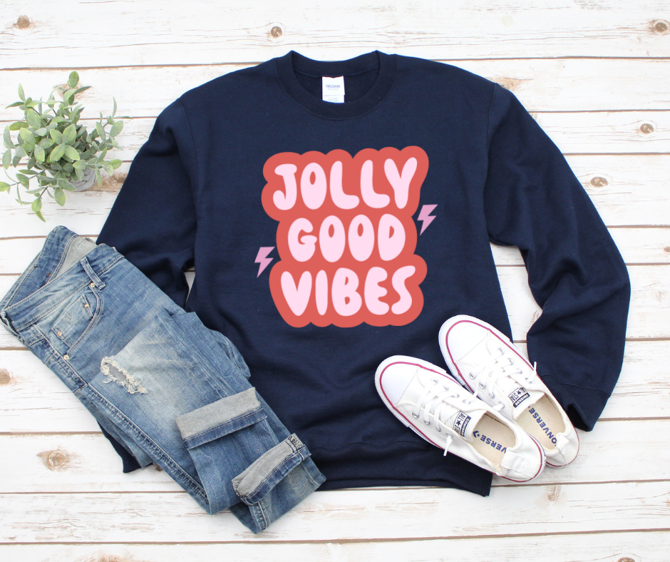 Jolly Good Vibes Sweatshirt by Self Love Overflow