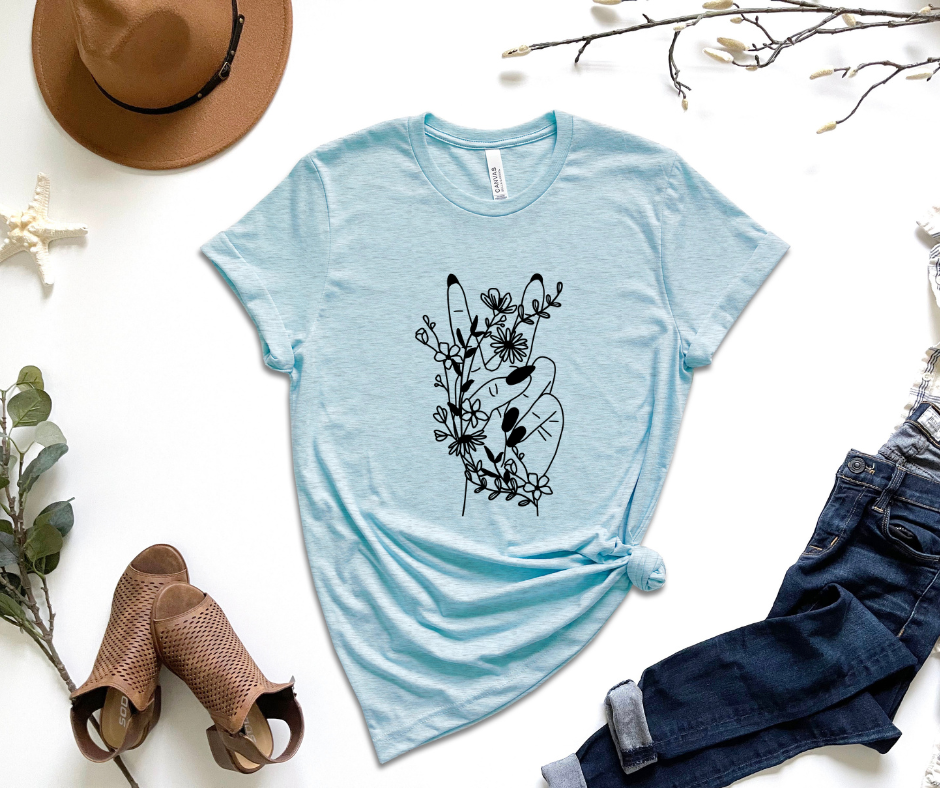 Flowers of Peace Graphic Tee by Self Love Overflow