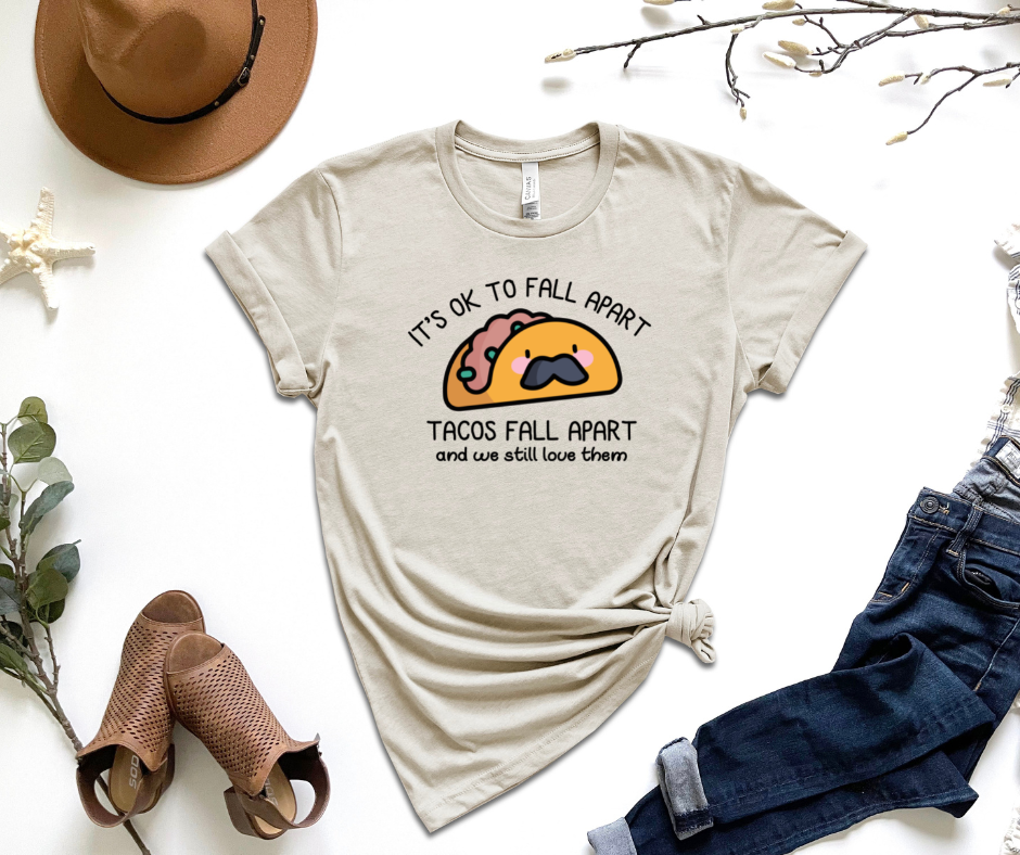 It's Ok To Fall Apart Graphic Tee by Self Love Overflow