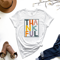 Thankful Multicolor Graphic Tee by Self Love Overflow