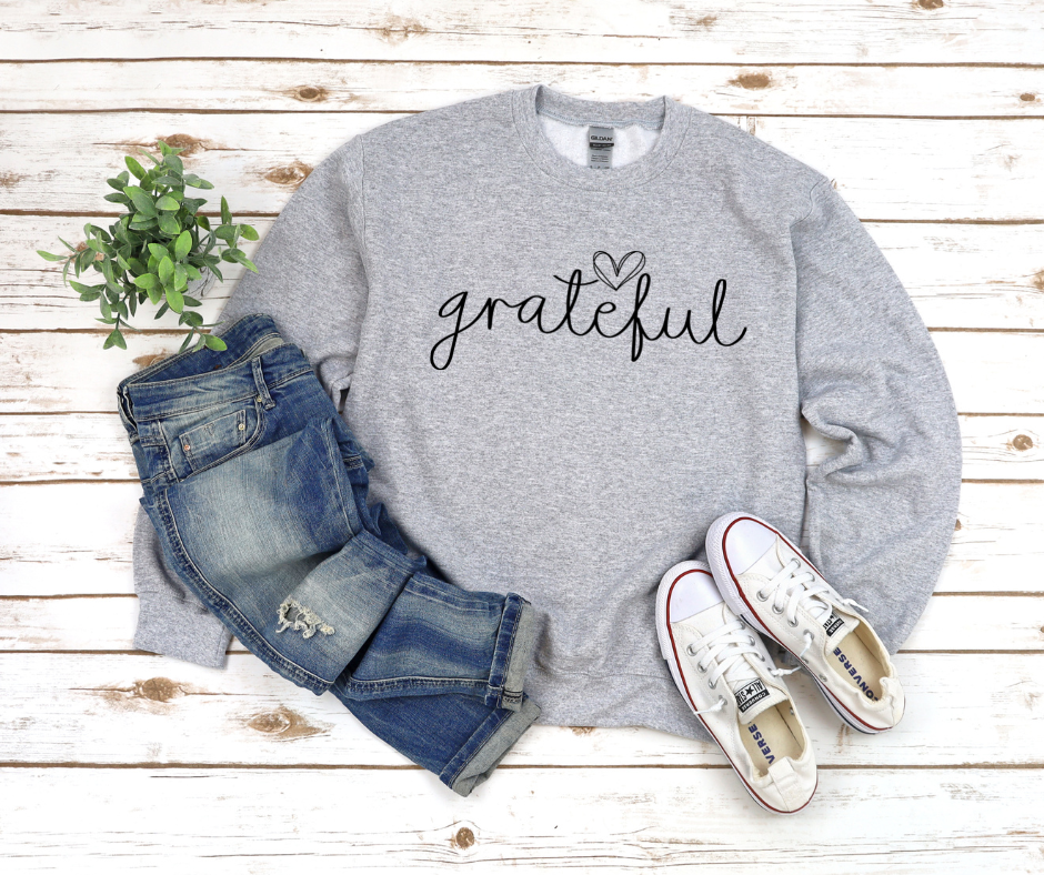 Grateful Heart Sweatshirt by Self Love Overflow