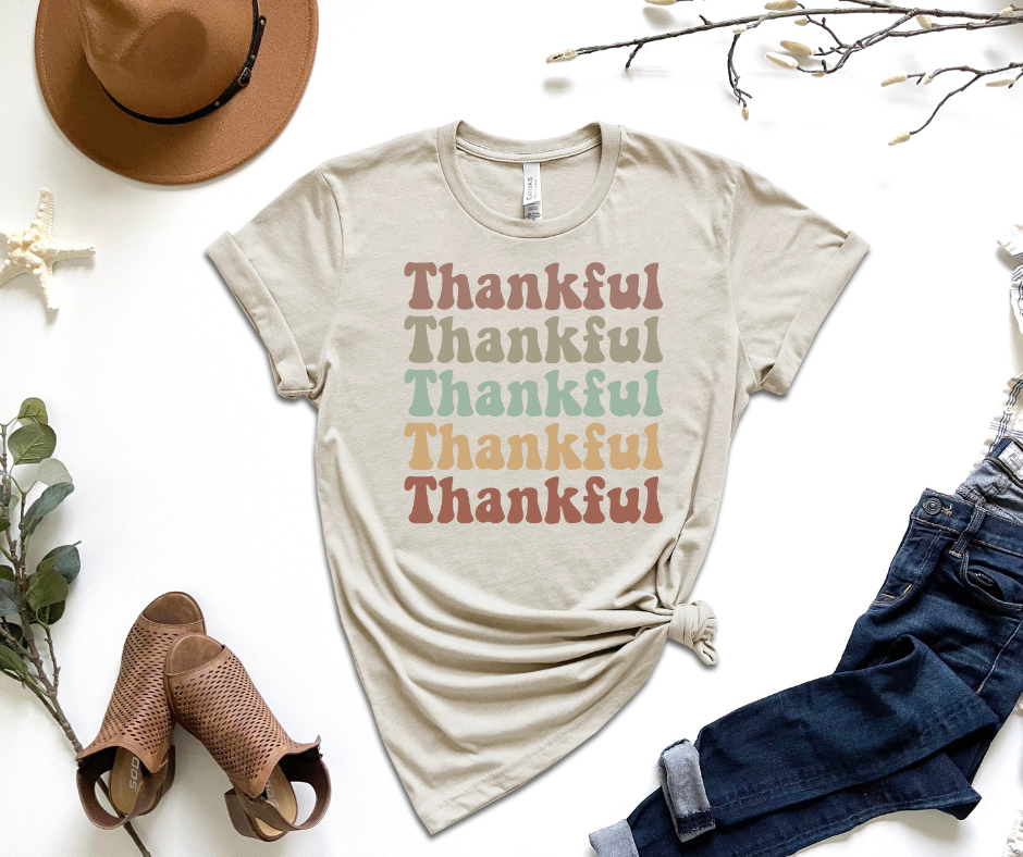 Thankfully Thankful Graphic Tee by Self Love Overflow