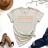 You Are Enough Multicolor Graphic Tee by Self Love Overflow