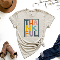 Thankful Multicolor Graphic Tee by Self Love Overflow