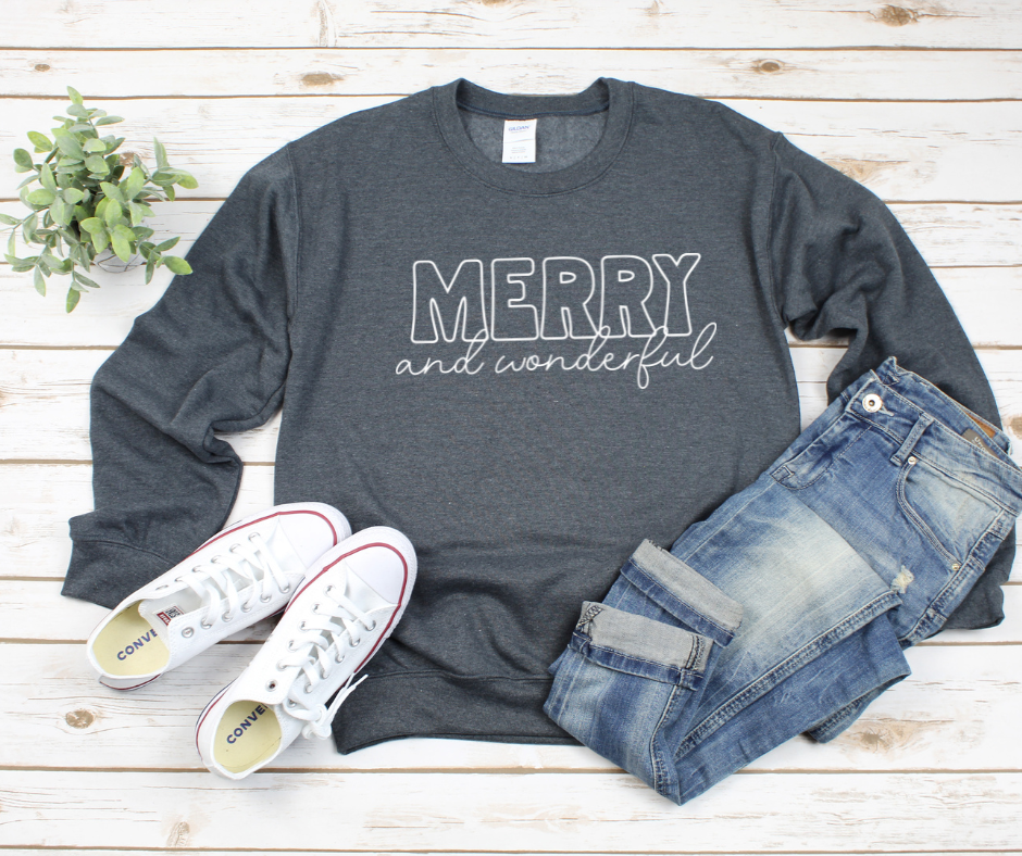 Merry and Wonderful Sweatshirt by Self Love Overflow