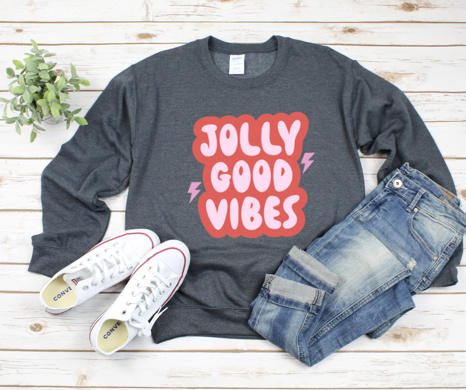 Jolly Good Vibes Sweatshirt by Self Love Overflow