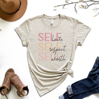 Self Love, Self Respect, Self Worth Graphic Tee by Self Love Overflow