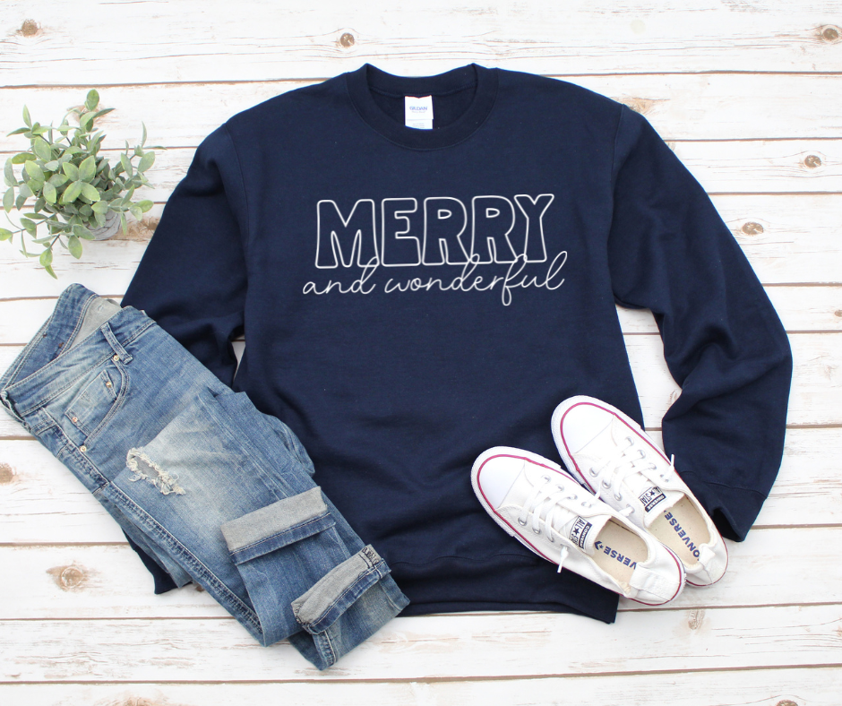 Merry and Wonderful Sweatshirt by Self Love Overflow
