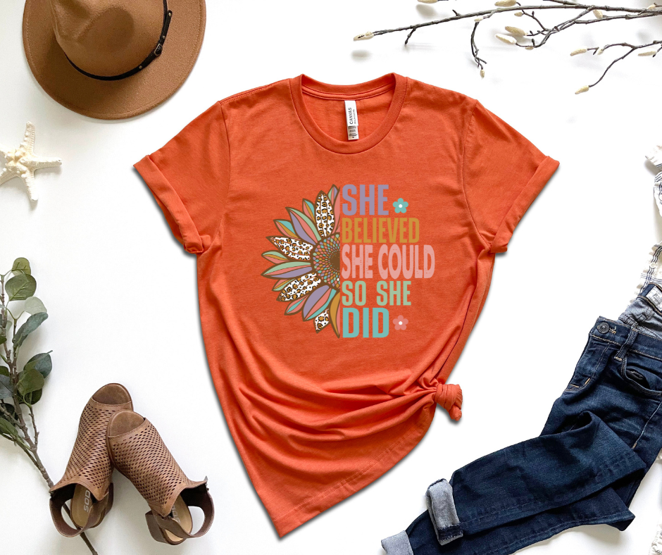 She Believe She Could So She Did Graphic Tee by Self Love Overflow