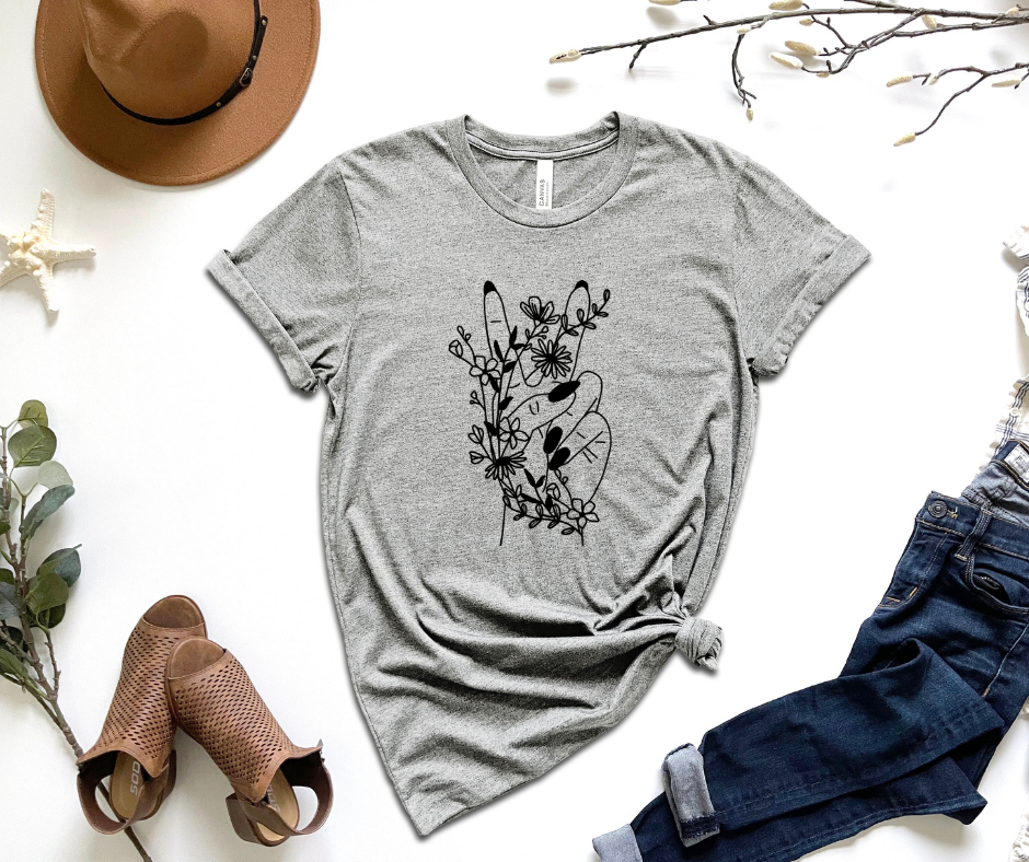 Flowers of Peace Graphic Tee by Self Love Overflow