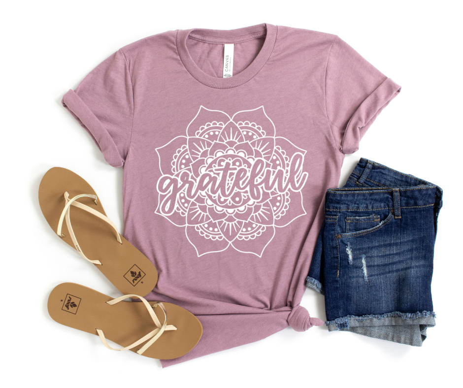 Grateful Flower Graphic Tee by Self Love Overflow