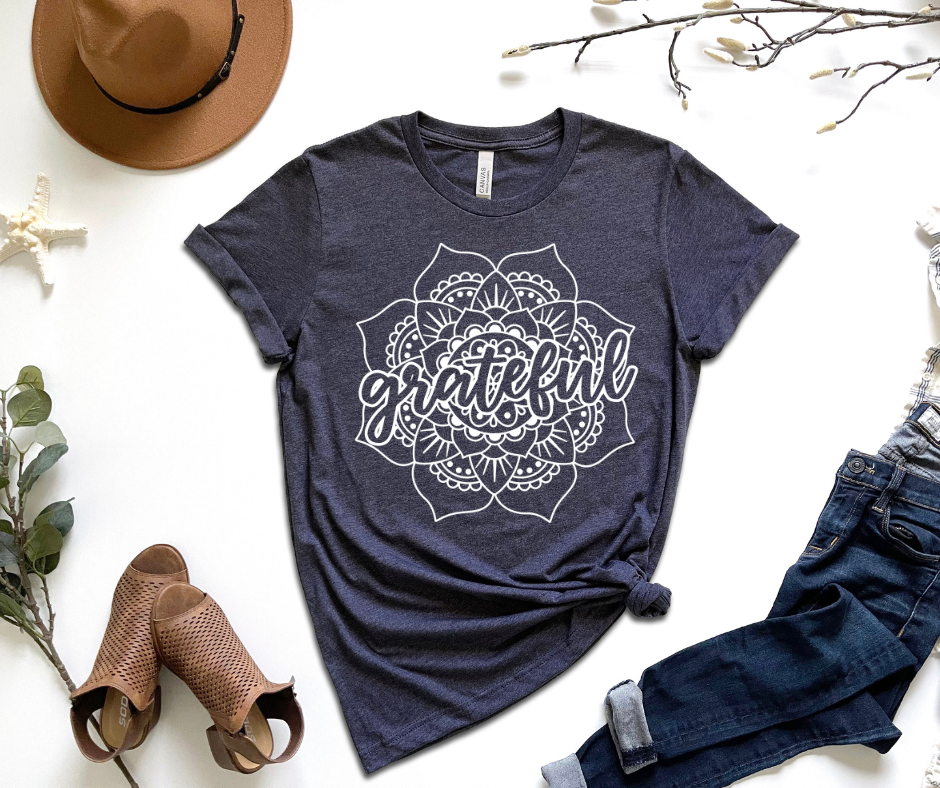 Grateful Flower Graphic Tee by Self Love Overflow
