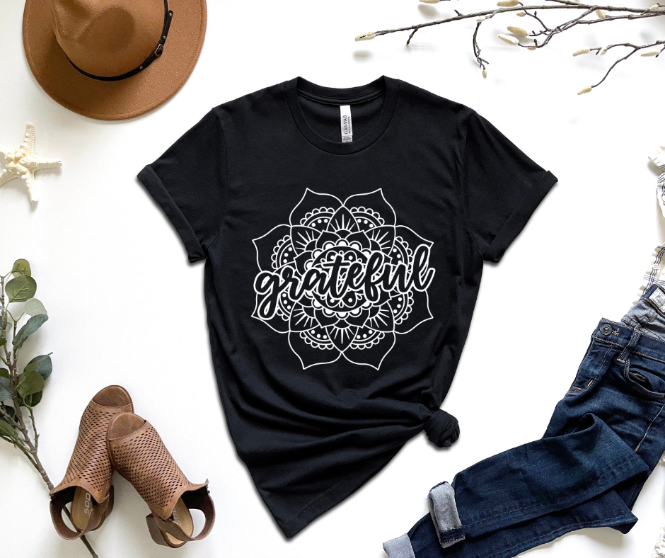 Grateful Flower Graphic Tee by Self Love Overflow