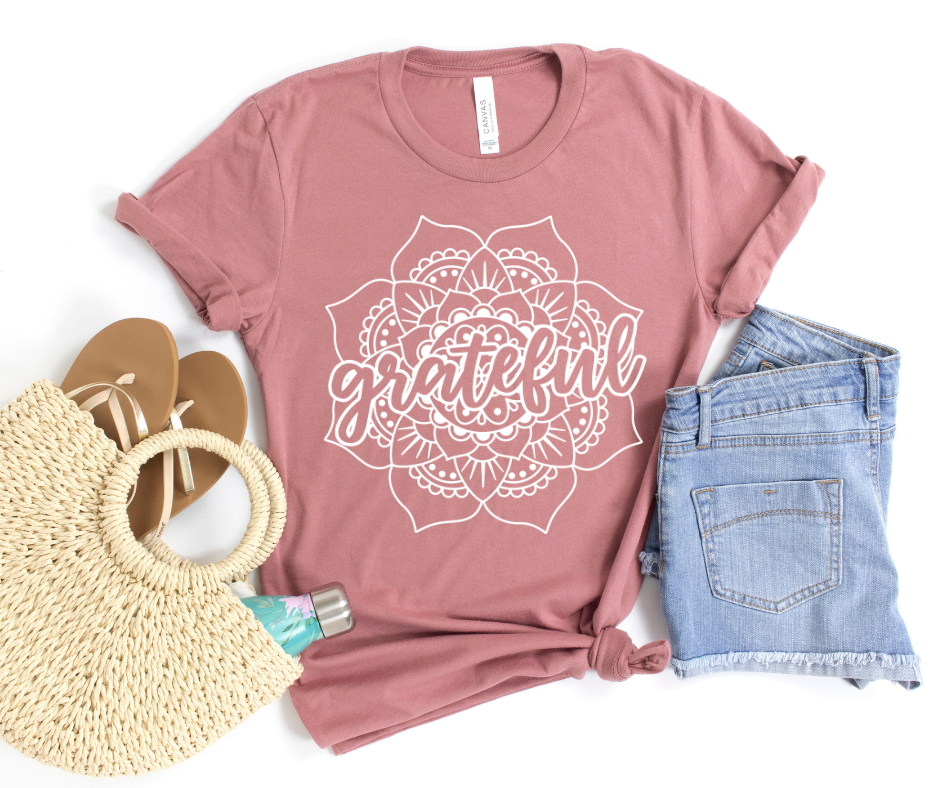 Grateful Flower Graphic Tee by Self Love Overflow