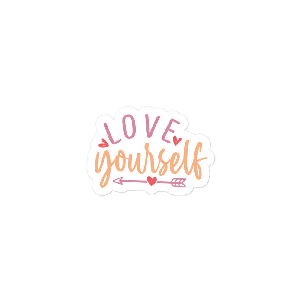 Love Yourself Arrow Sticker