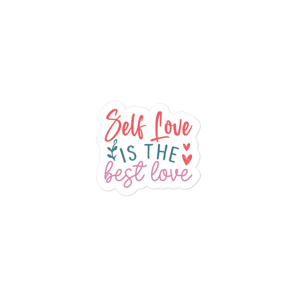Self Love Is The Best Love Floral Sticker