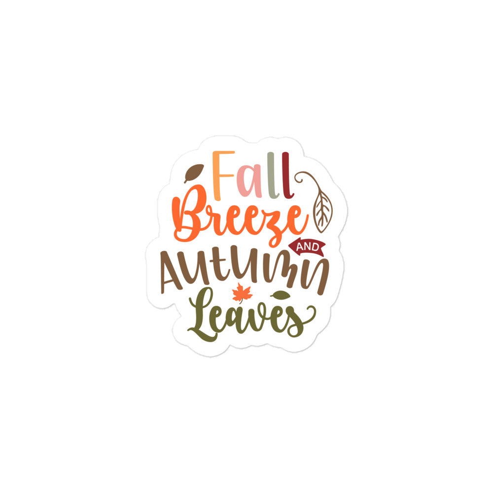 Fall Breeze and Autumn Leaves Sticker