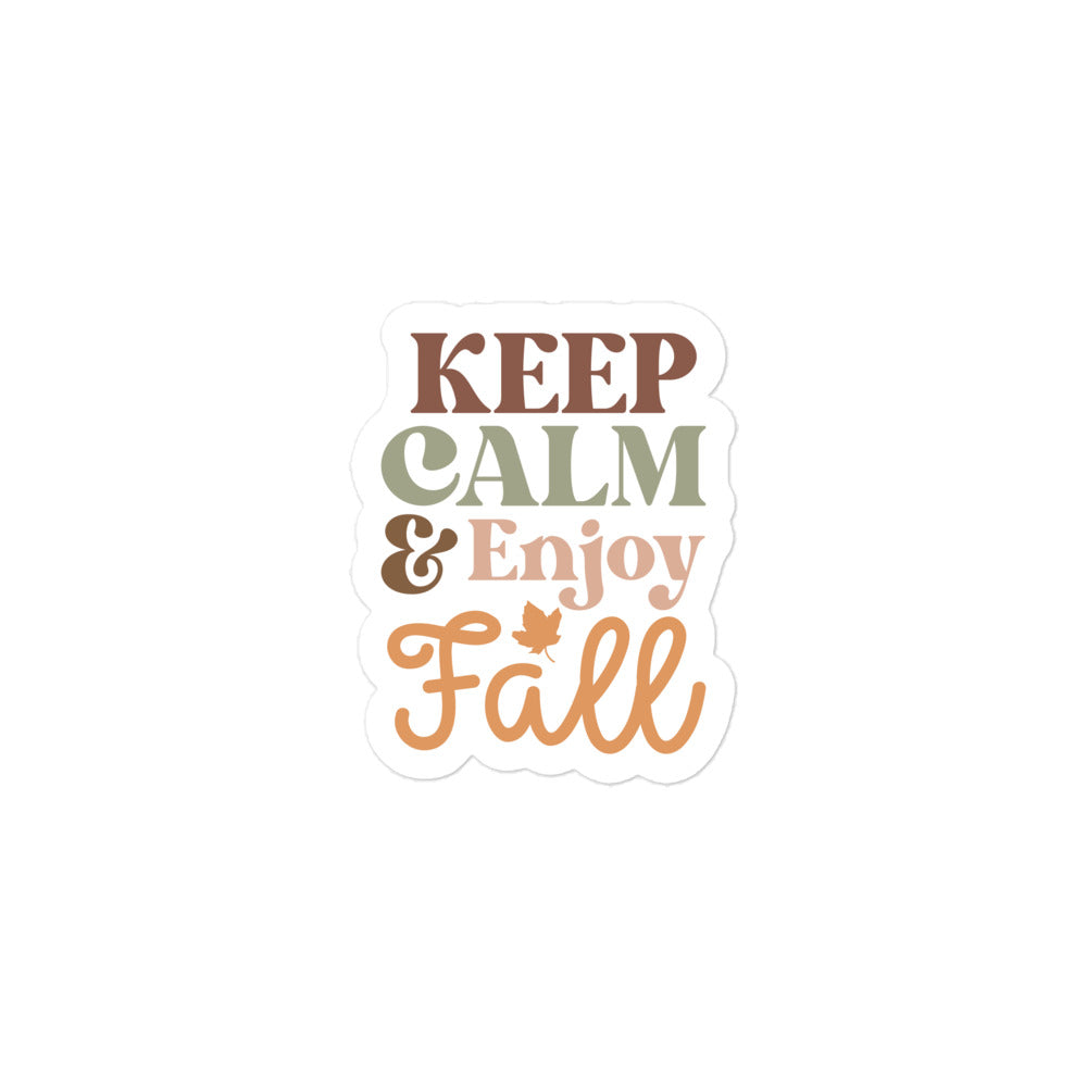 Keep Calm & Enjoy Fall Sticker
