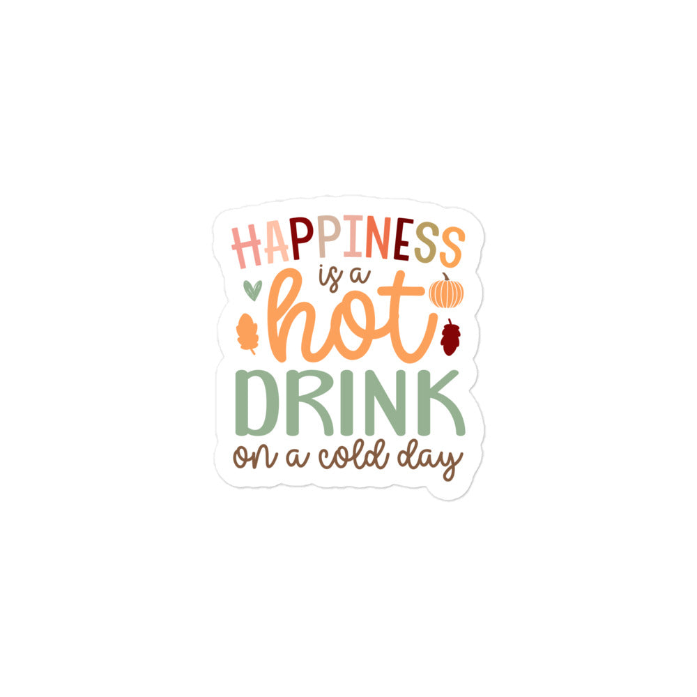 Happiness On A Cold Day Sticker