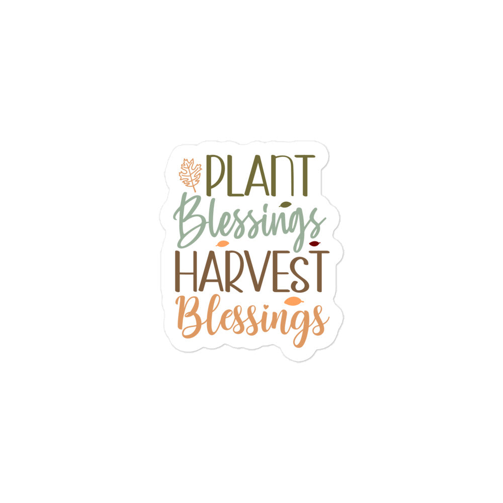 Plant Blessings Harvest Blessings Sticker