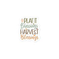 Plant Blessings Harvest Blessings Sticker