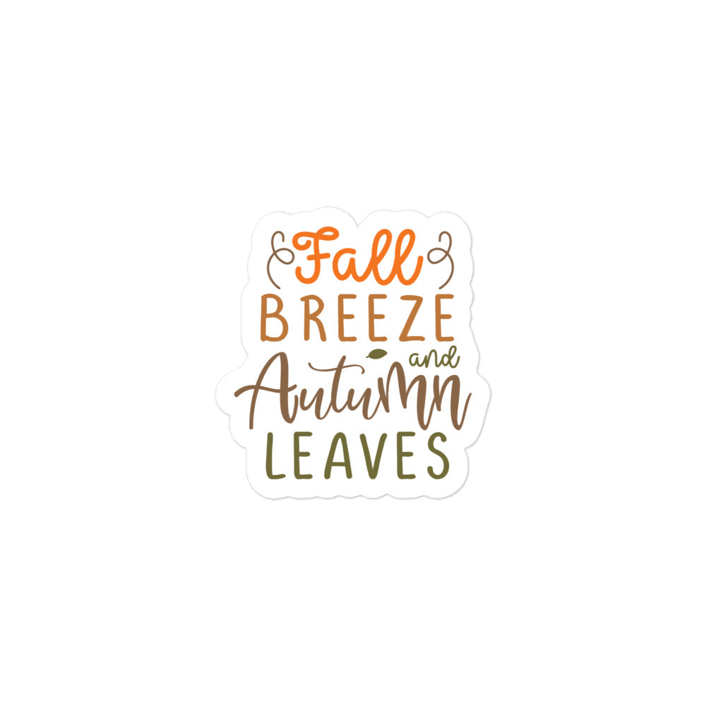 Fall Breeze And Autumn Leaves Sticker