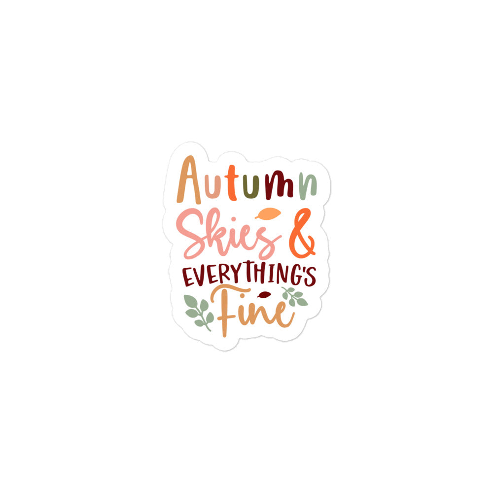 Autumn Skies Sticker