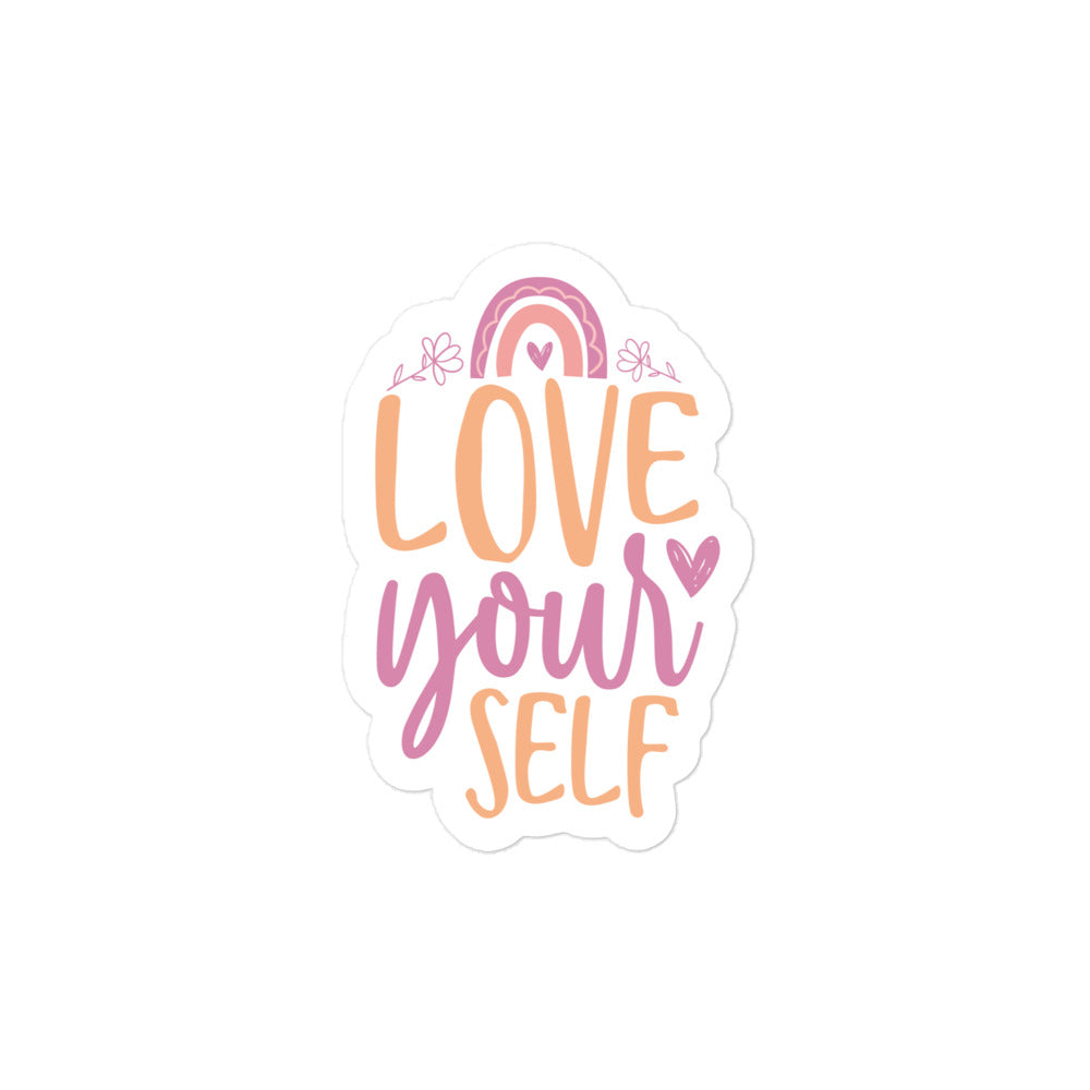 Love Yourself Rainbow Sticker