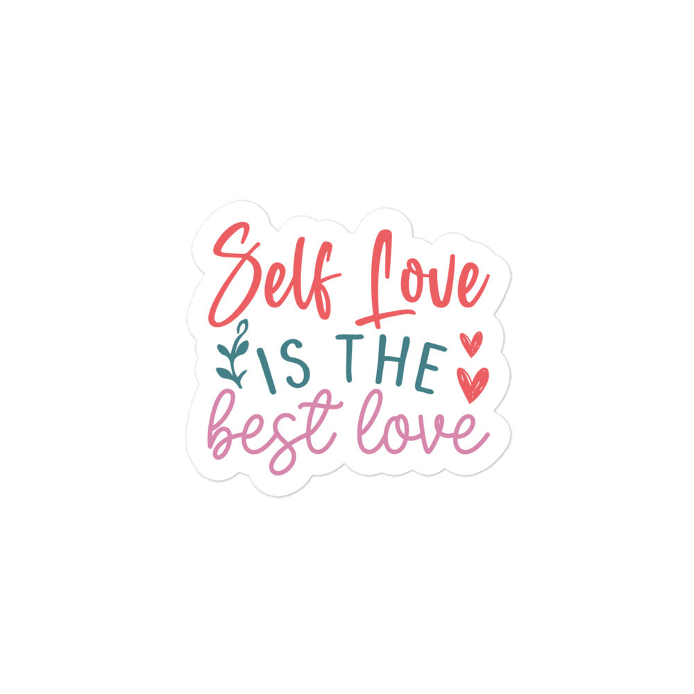Self Love Is The Best Love Floral Sticker