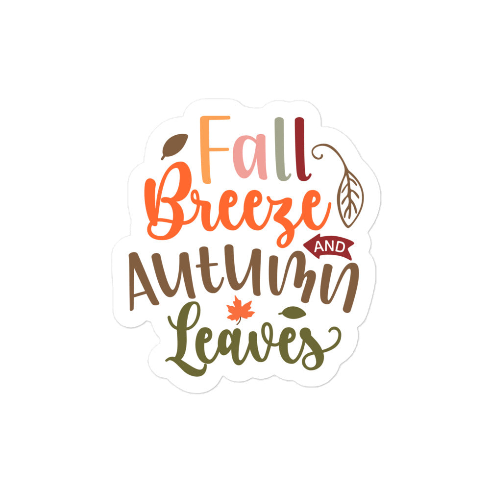 Fall Breeze and Autumn Leaves Sticker
