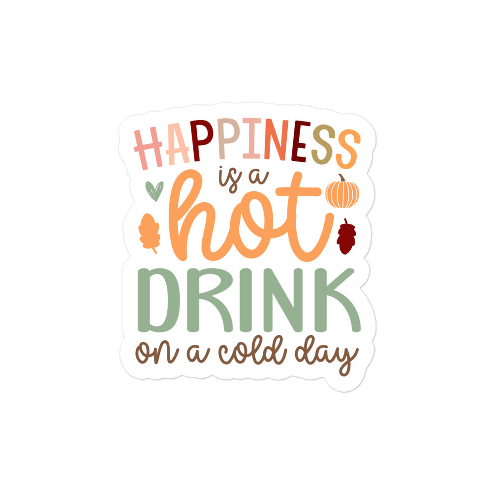 Happiness On A Cold Day Sticker