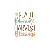 Plant Blessings Harvest Blessings Sticker