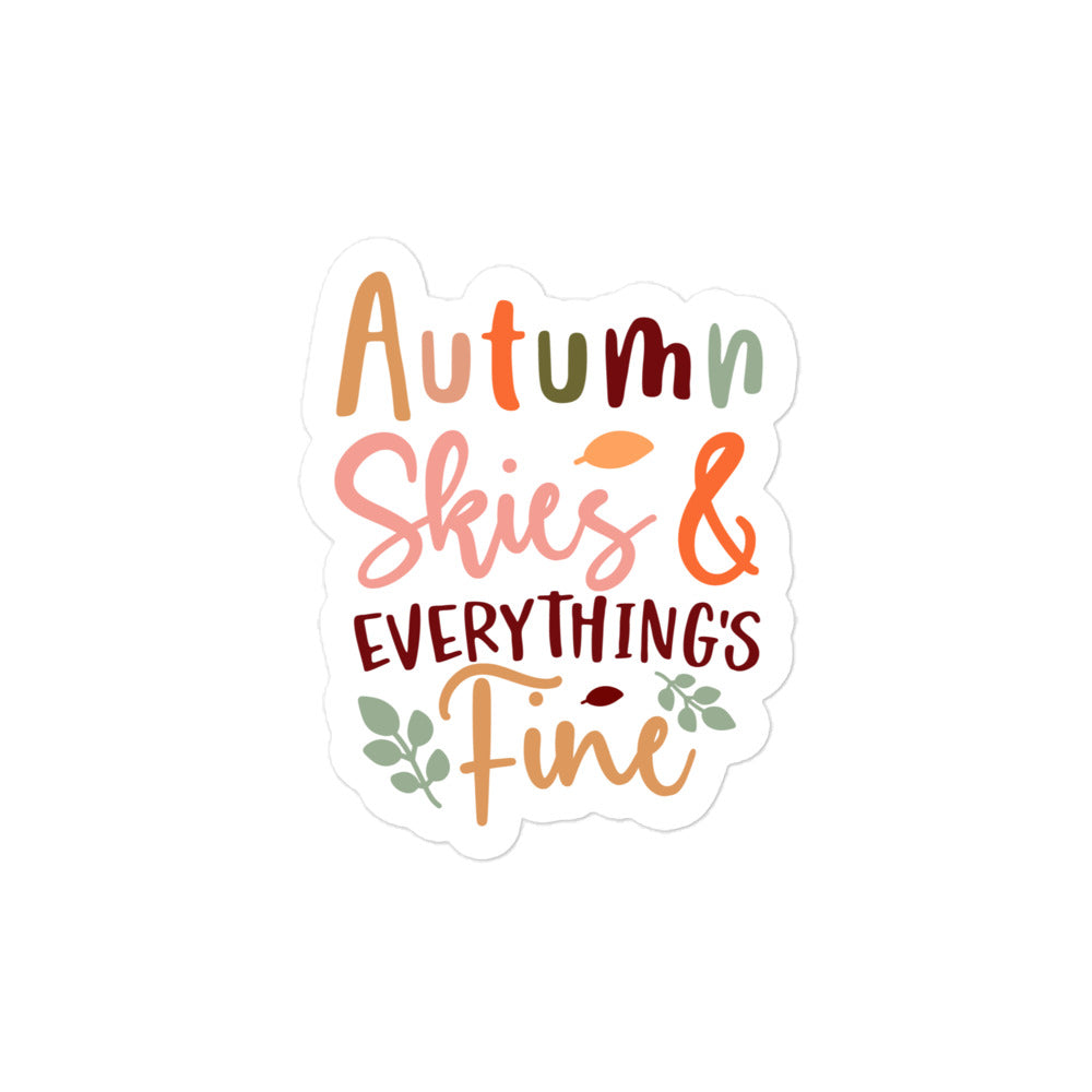 Autumn Skies Sticker