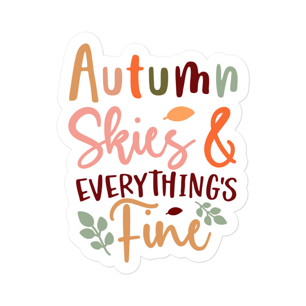 Autumn Skies Sticker