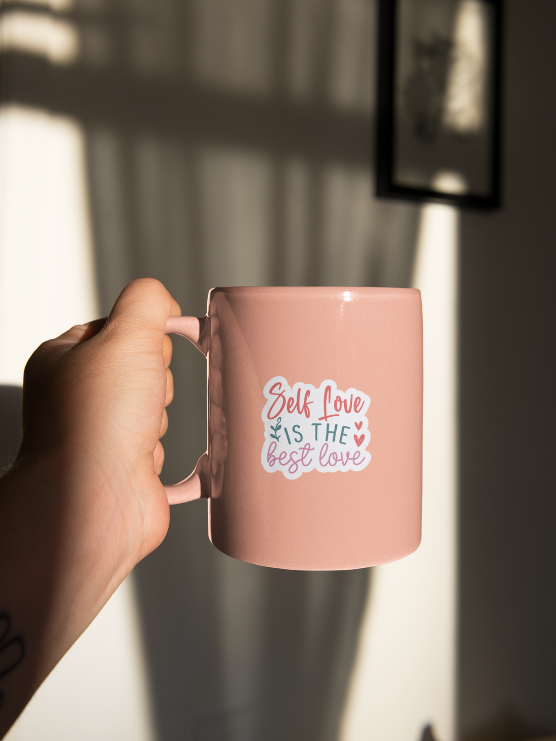 Self Love Is The Best Love Floral Sticker