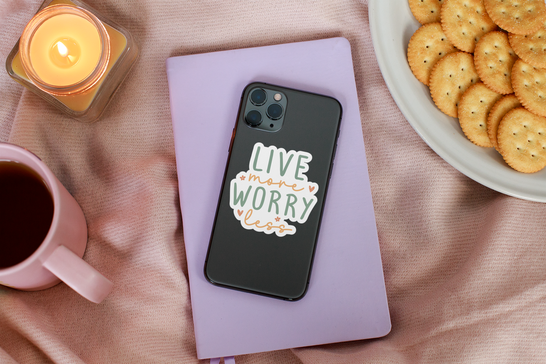 Live More Worry Less Sticker