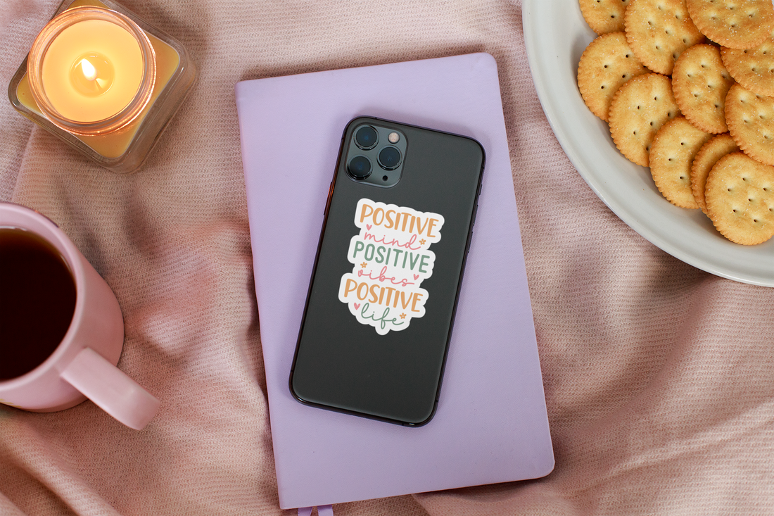 Positive Mind Positive Vibe Positive Life Sticker