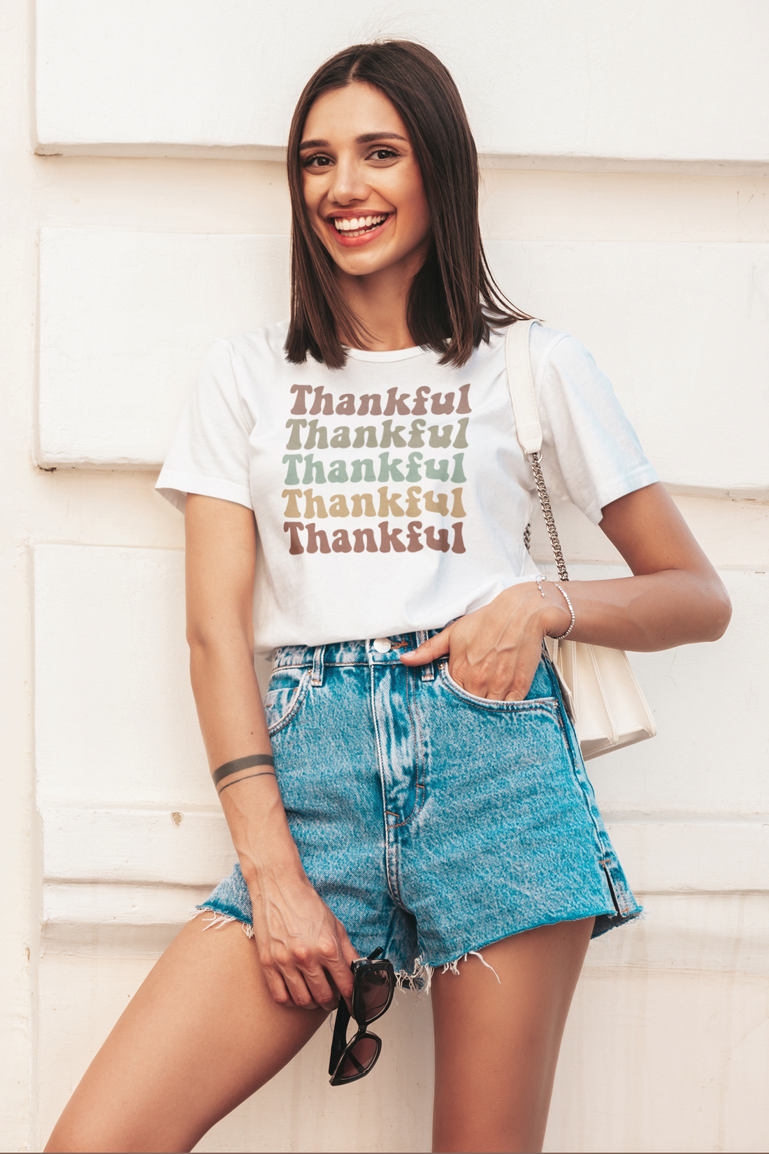 Thankfully Thankful Graphic Tee by Self Love Overflow