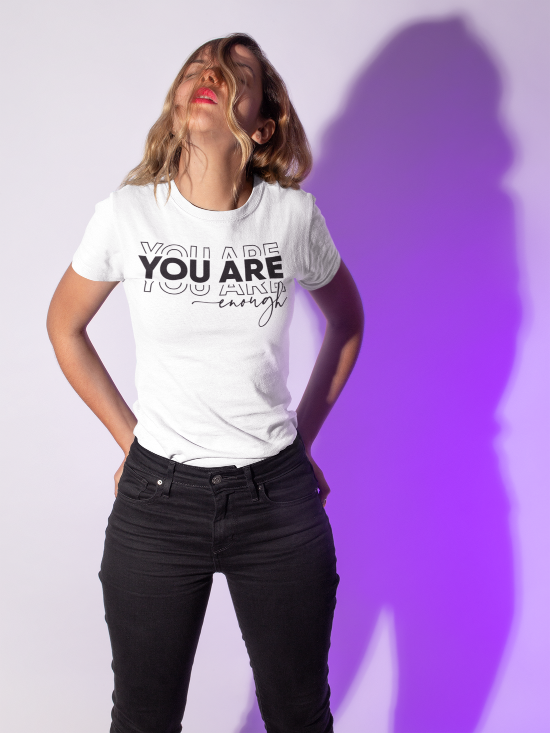 You Are Enough Graphic Tee by Self Love Overflow