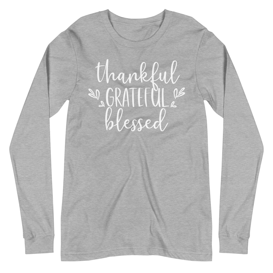 Thankful Grateful Blessed Long Sleeve Tee by Self Love Overflow