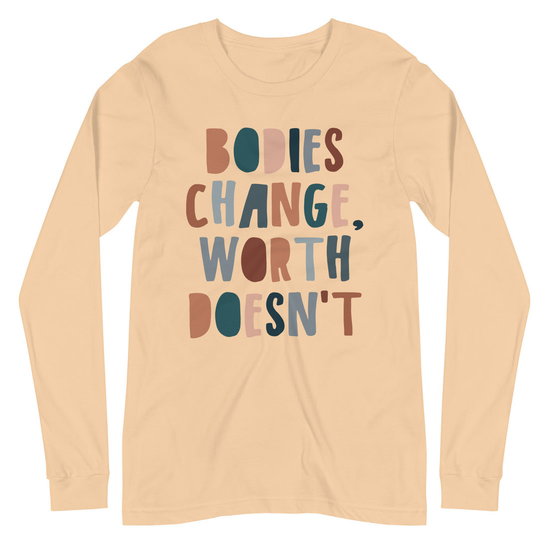 Body Positivity Long Sleeve Tee by Self Love Overflow