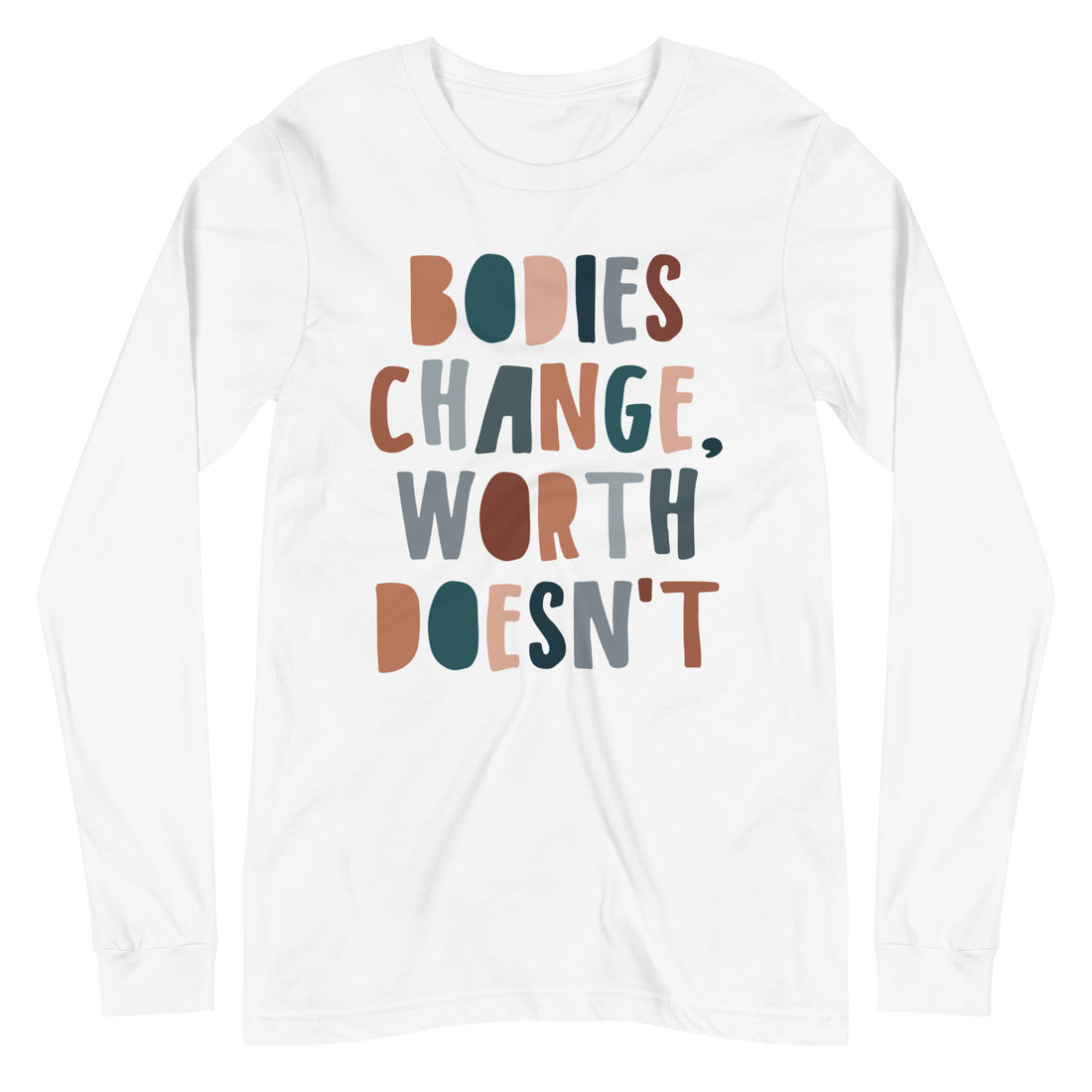Body Positivity Long Sleeve Tee by Self Love Overflow